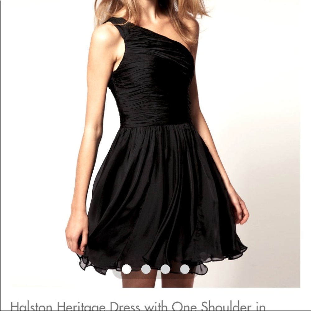 Halston Heritage black cocktail formal dress